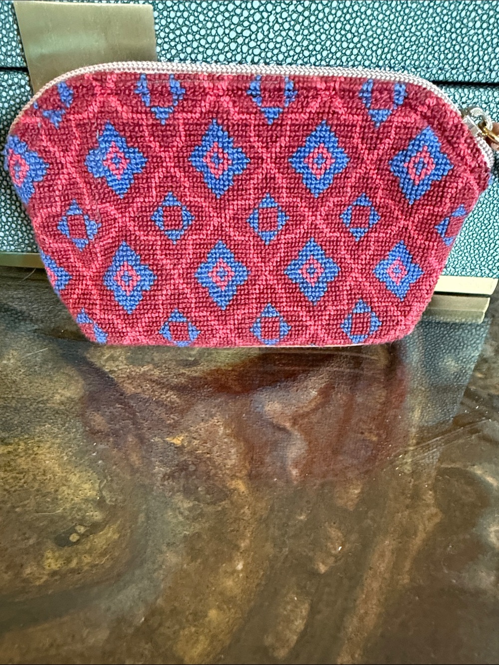 Stubbs and Wootton needlepoint cosmetic bag